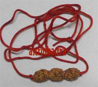 Lakshmi Narayana Pendant (Indonesian Beads) in Red