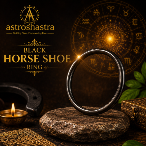 Black Horse Shoe Ring